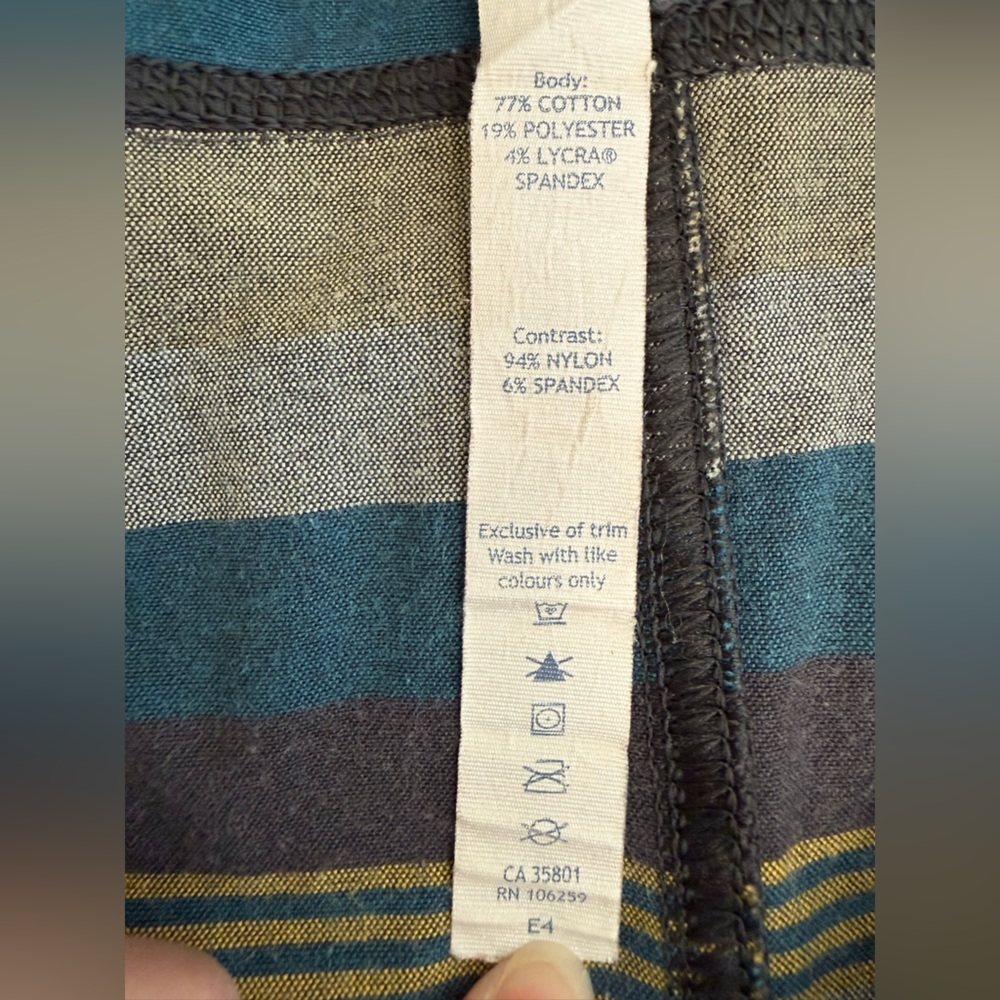 Lululemon Shorts Men's Multicolor Gray Striped Chino Casual Performance Size 34 - Picture 7 of 7